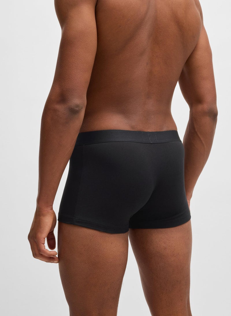 Three-pack of stretch-cotton trunks with logo waistbands