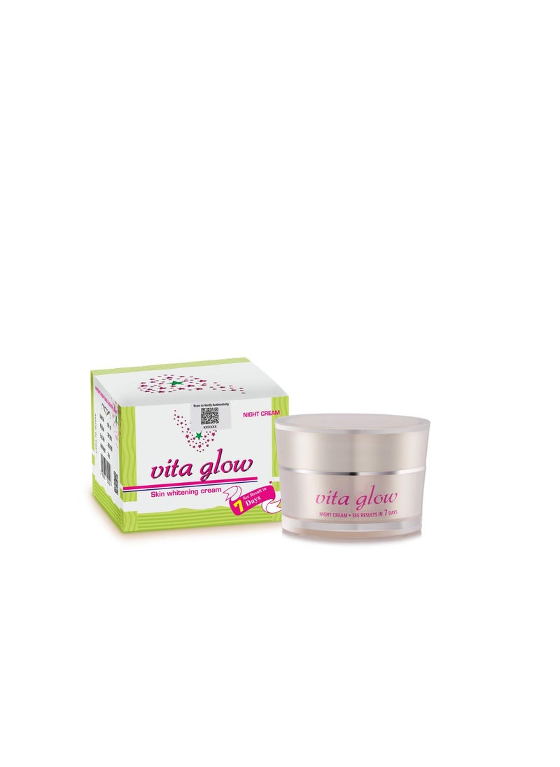 Achieve Youthful and Glowing Skin with Vita Glow Whitening Night Cream – Visible Results Fast