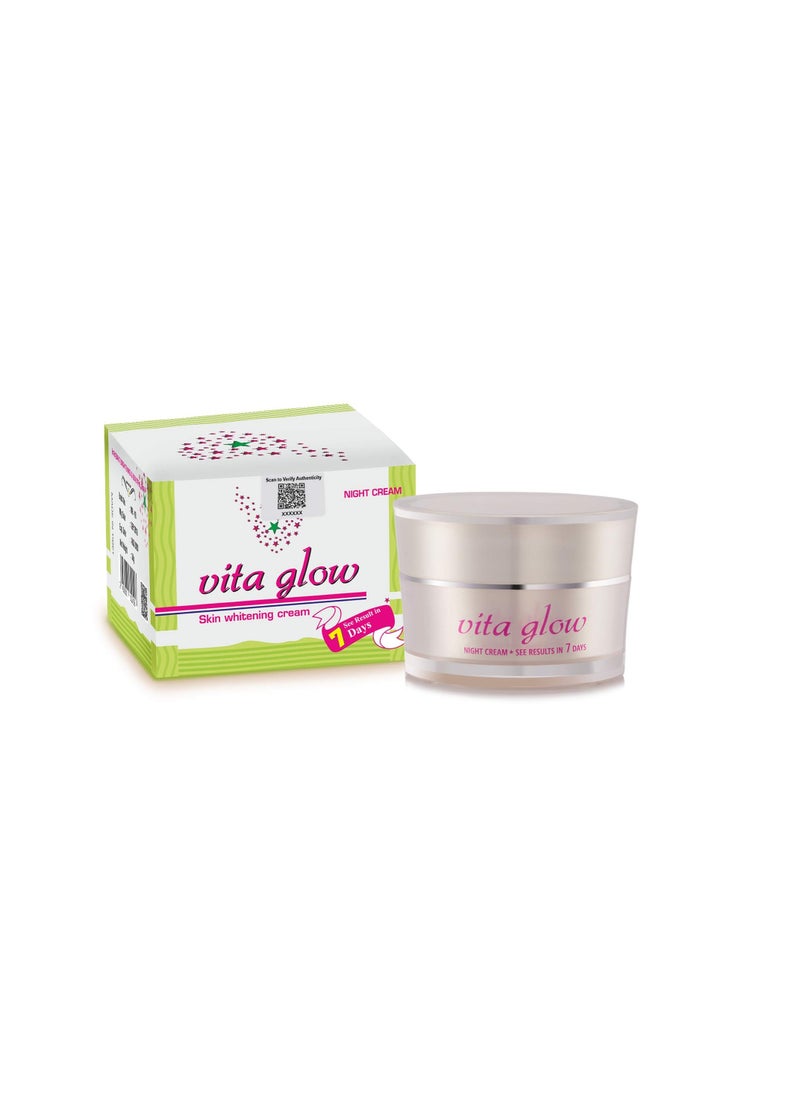 Vita Glow Night Cream for Skin Whitening – Say Goodbye to Dullness and Uneven Skin in a Week