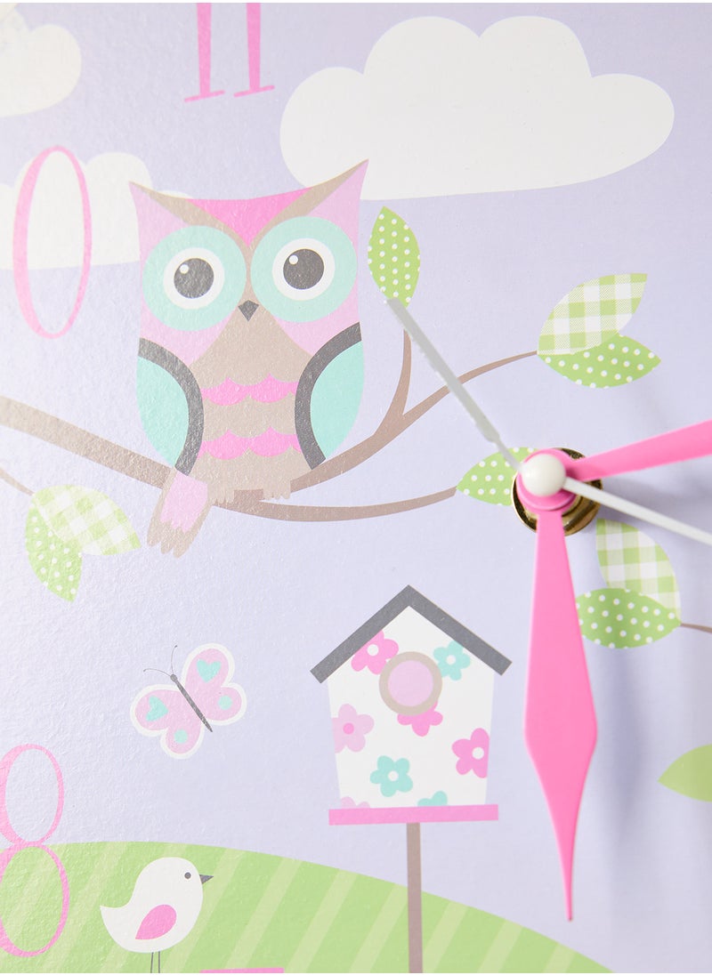 Kids Owl Wall Clock