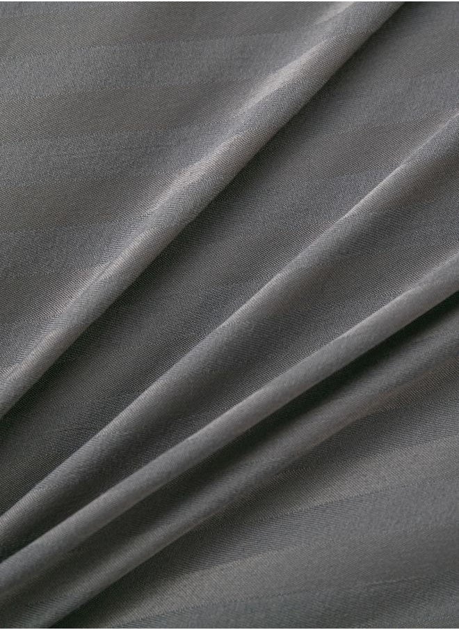 Fitted sheet with elastic corner 180*200+30cm with 2 pillow cases, bedsheet set 0f 3 piece king size, dark grey.