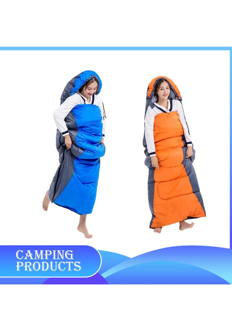 Hooded Envelope Sleeping Bag for Outdoor Camping