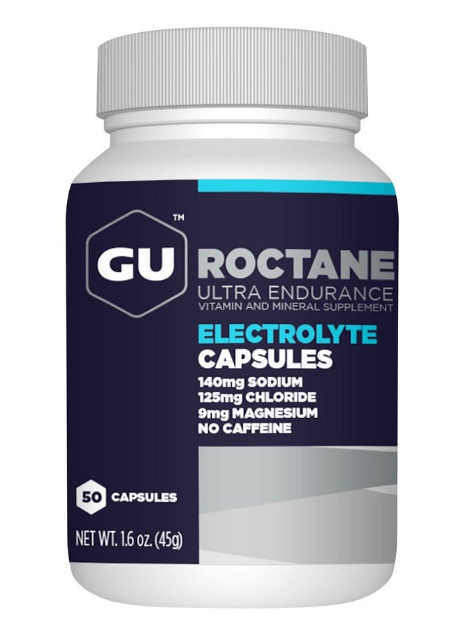 GU Energy Roctane Ultra Endurance Electrolyte Capsules,Informed Choice, Energy for Before, During or After Any Workout, 50-Count Bottle