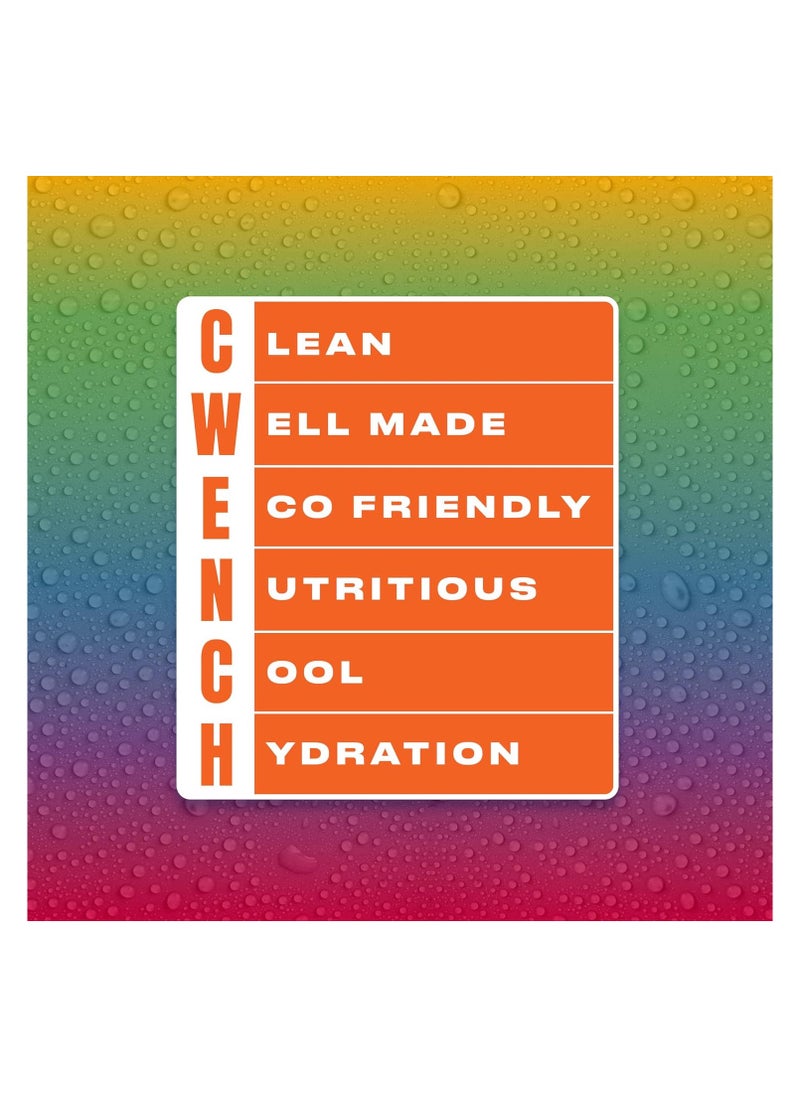 Cwench Hydration Electrolyte Mix + BCAA - Rainbow Swirl 10 Count | NSF Certified | No Added Sugar | No Artificial Sweeteners | Premium Electrolytes | 10 x 7 g stick box