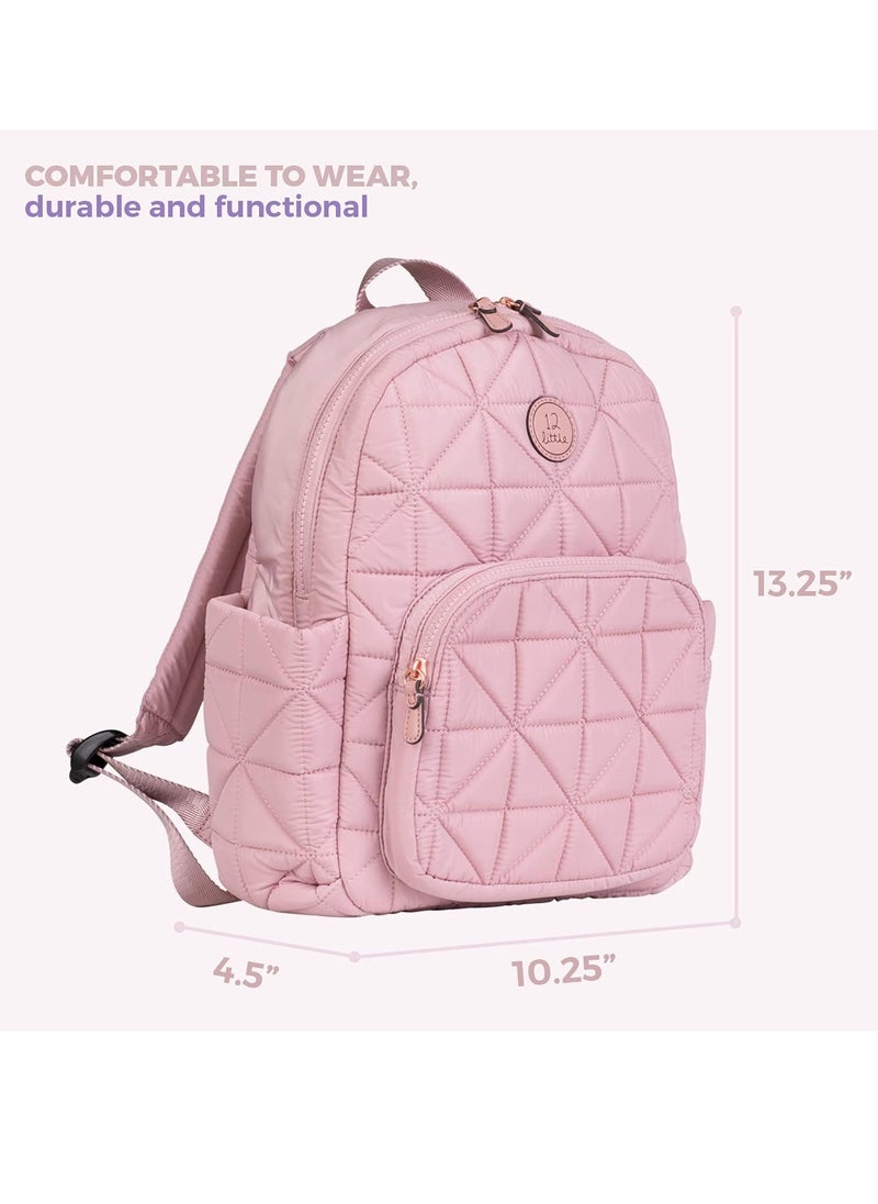 TWELVElittle Kids Companion Backpack/School Bag- Blush Pink