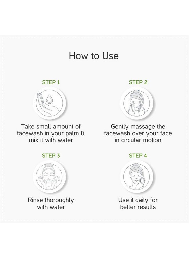 Neem Face Wash 115Ml, Pack Of 4, Purifying Neem Facewash For Acne & Pimples, Anti Bacterial Face Wash