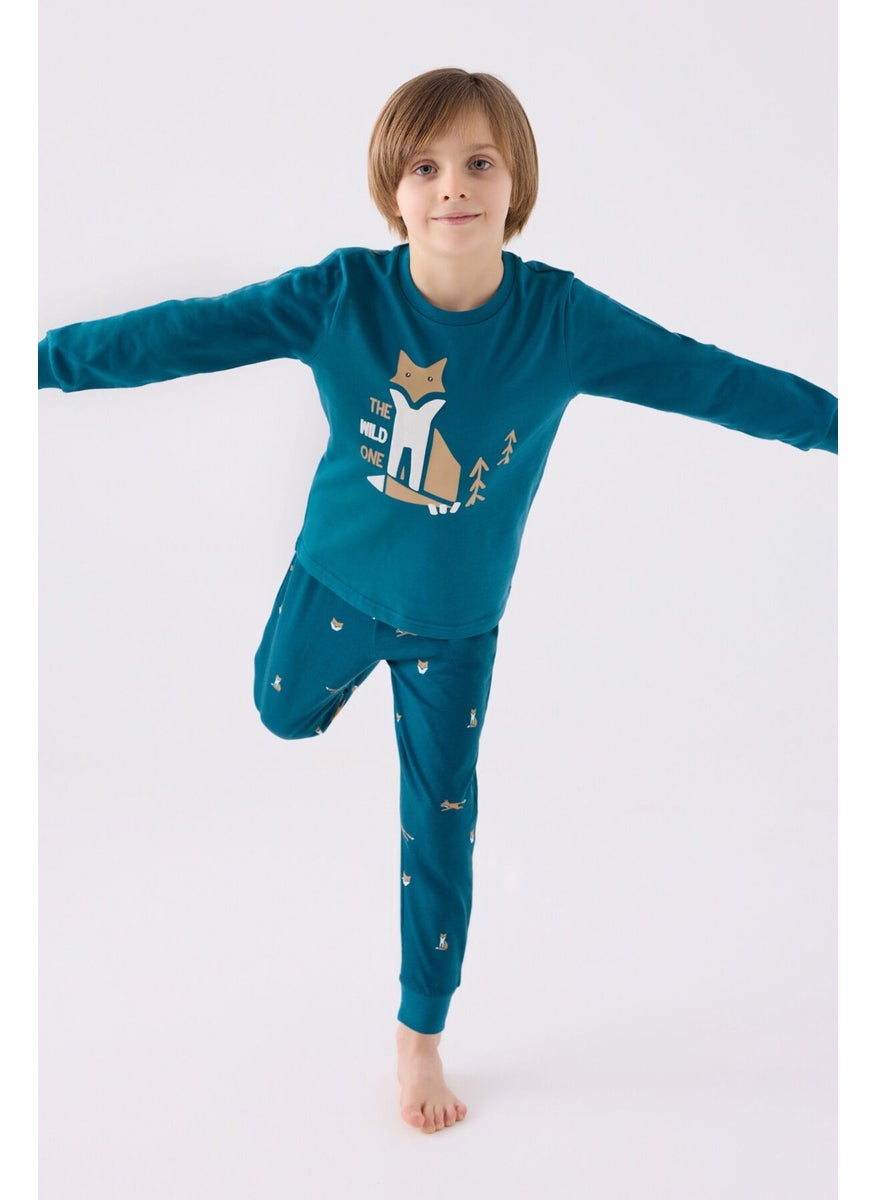 Boy Long Sleeve Pajama Set RP3432 Dark Duck Green