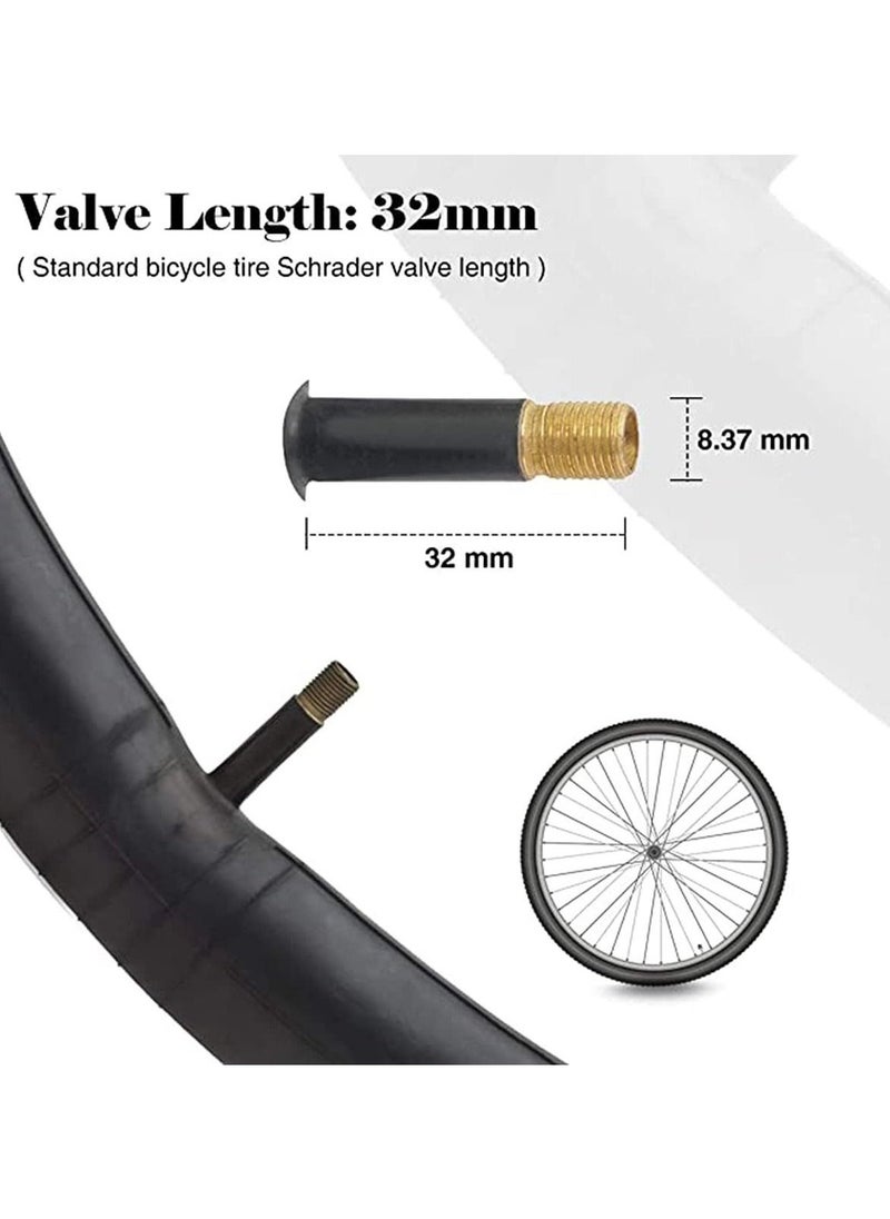 Bike Inner Tube 26 x 1.75/2.125 Inch Bicycle Inner Tubes Rubber Replacement Bike Interior Tire Valve Road MTB Bike Tube with 2 Tire Levers, 2 Pack