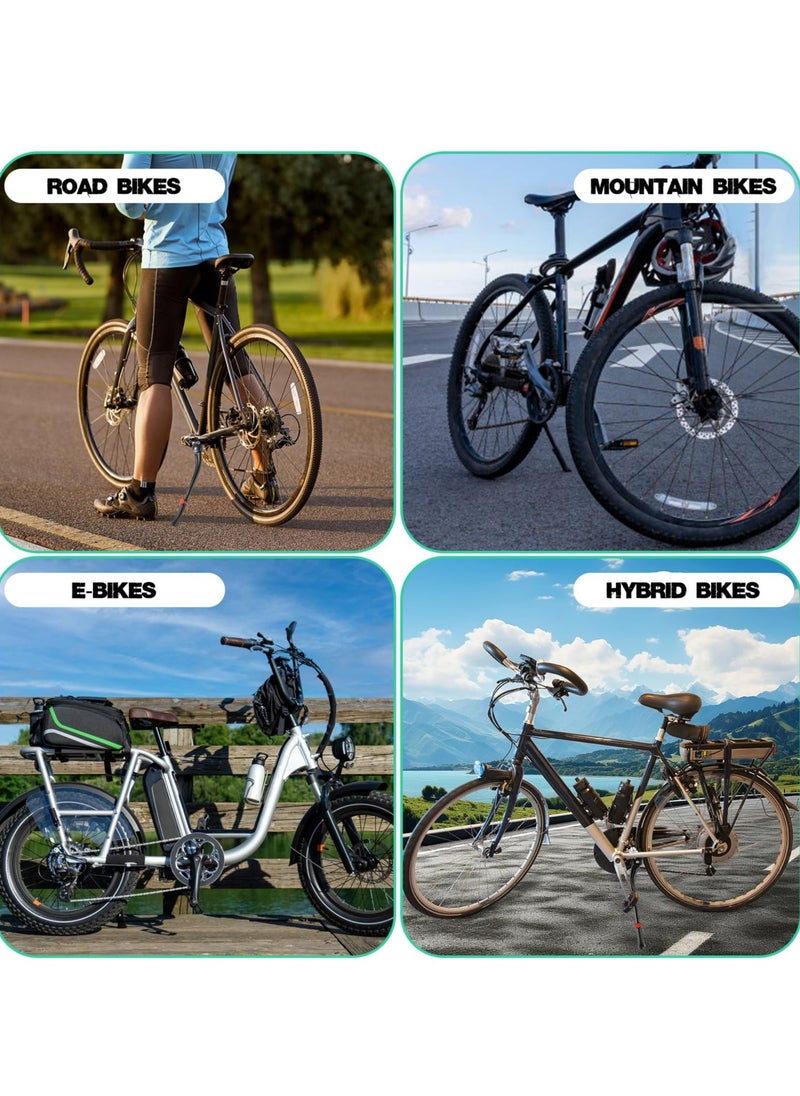 Bicycles Stand, Adjustable Aluminum Alloy Bike Kickstand for 16 inch, 20 inch, 24 inch, 26 inch Bicycles - Button-style Latch, Suitable for Mountain, Road, and Hybrid Bikes