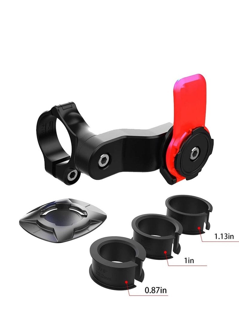 Bike Phone Holder, Universal Phone Mount for Bike, Motorcycle, Scooter and Stroller, With Adapter Quick Release 360° Rotation Adjustable, Detachable Bicycle Phone Mount Compatible for 4.7-7.2 inch Sma