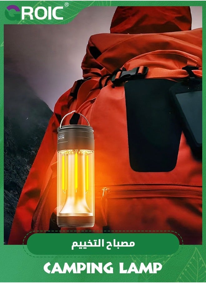 Multifunctional Camping Lamp, with Flashlight, Night Light, 360° Tent High Lumens, 10 Hours Battery Life, for Hiking, Camping, Fishing, Cycling