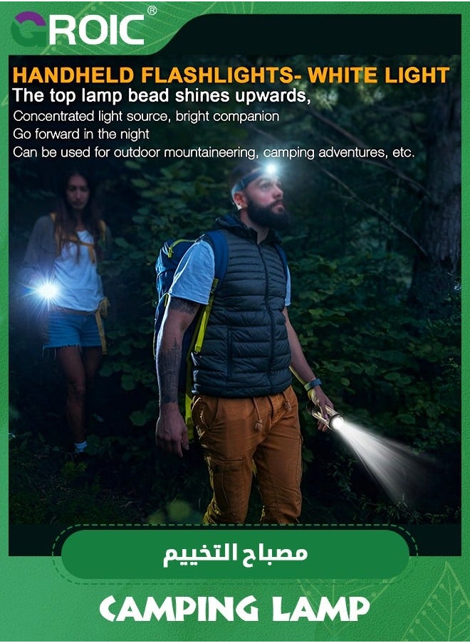 Multifunctional Camping Lamp, with Flashlight, Night Light, 360° Tent High Lumens, 10 Hours Battery Life, for Hiking, Camping, Fishing, Cycling