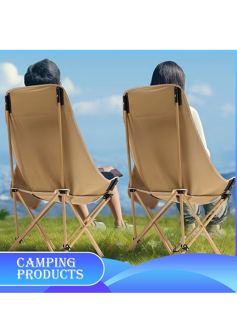 Portable Folding Camping Chair Beige