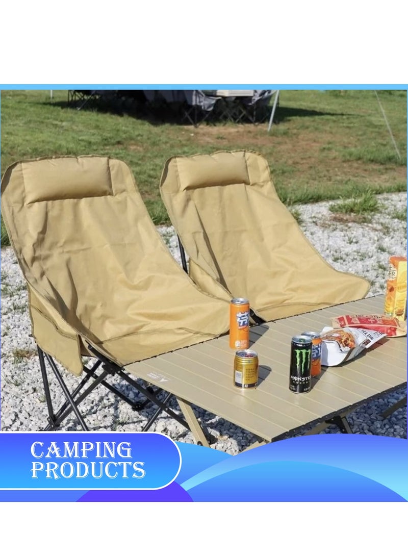 Portable Folding Camping Chair Beige