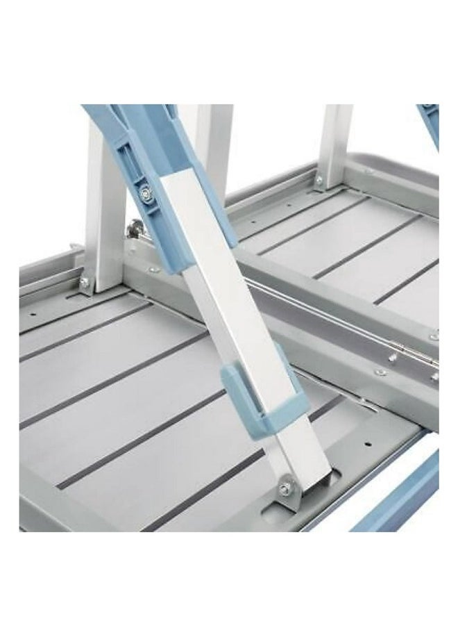 Portable Aluminum Picnic Table with 4 Built-In Seats, Foldable and Lightweight Design