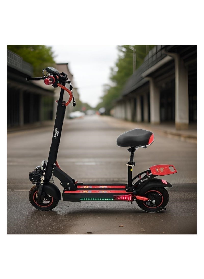 E10 2000W Electric Scooter 48V 13Ah Battery Sleek Red