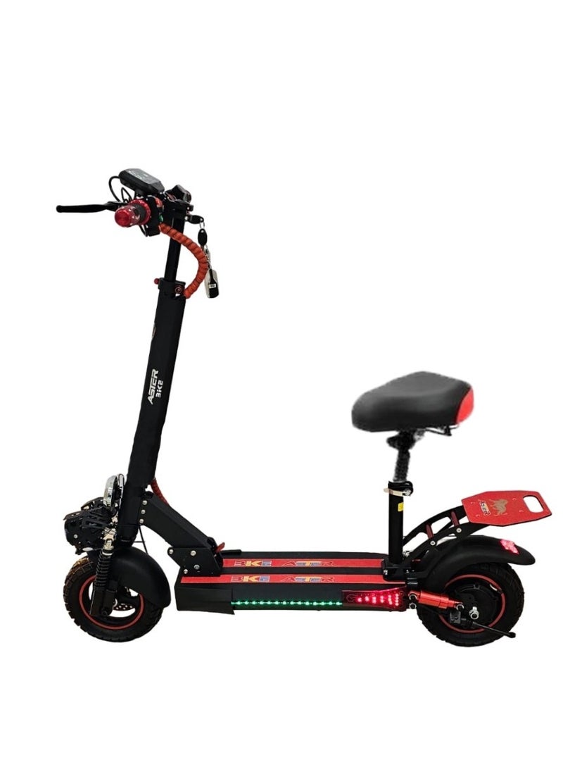 E10 2000W Electric Scooter 48V 13Ah Battery Sleek Red