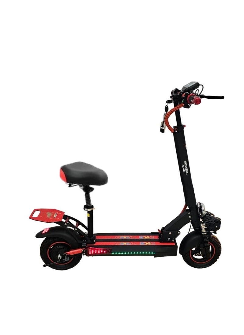 E10 2000W Electric Scooter 48V 13Ah Battery Sleek Red