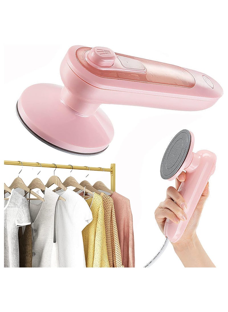 Professional Micro Steam Iron, Portable Household Ironing Machine 30S Fast Heating, Travel Garment Steamer with Dry Ironing And Wet Ironing, for Home And Travel, Pink