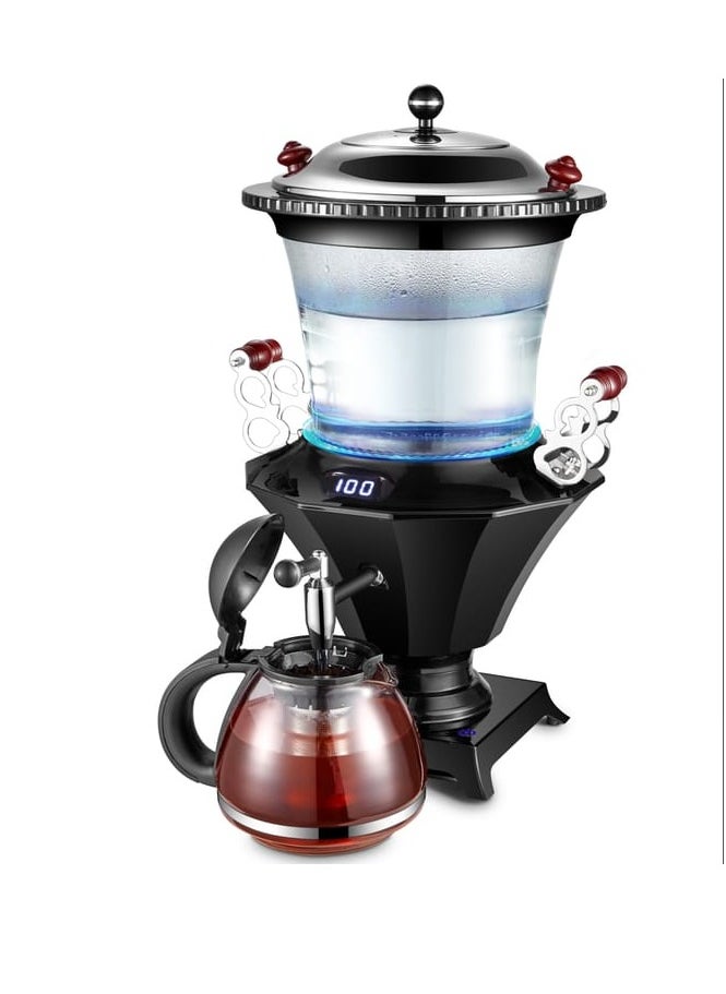 Electric Samovar for Coffee & Tea, 3.2L Capacity, Fast Boiling, Automatic Shut-Off, Overheat Protection | Elegant Black Design, Perfect for Home, Office, and Gatherings