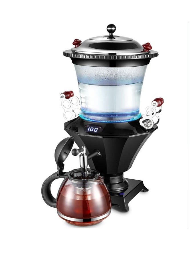 Electric Samovar for Coffee & Tea, 3.2L Capacity, Fast Boiling, Automatic Shut-Off, Overheat Protection | Elegant Black Design, Perfect for Home, Office, and Gatherings