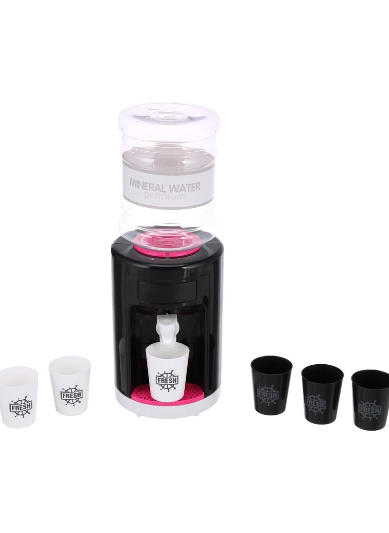 Water Dispenser Kitchen Toy, Black/Pink