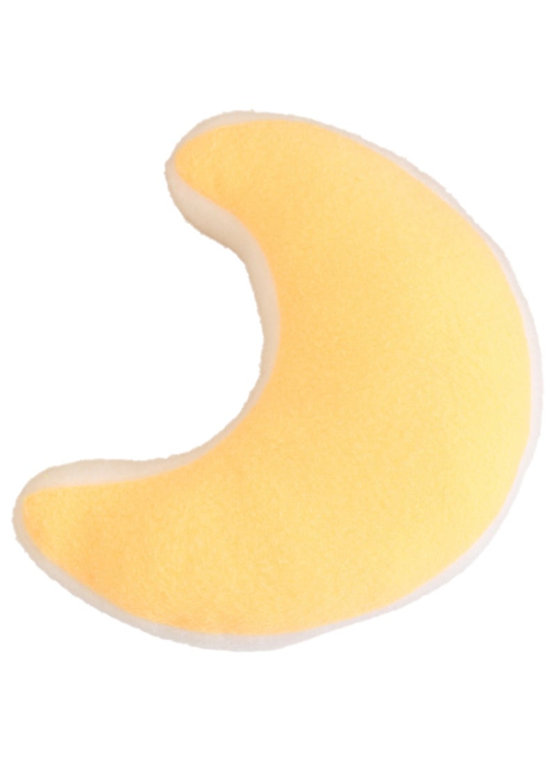 32 CM Cute Moon Shape Plush Toy Soft Stuffed Cartoon Doll For Girls And Boys All Ages Gift (Yellow)