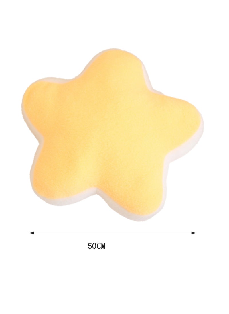 50 CM Cute Star Shape Plush Toy Soft Stuffed Cartoon Doll For Girls And Boys All Ages Gift (Yellow)