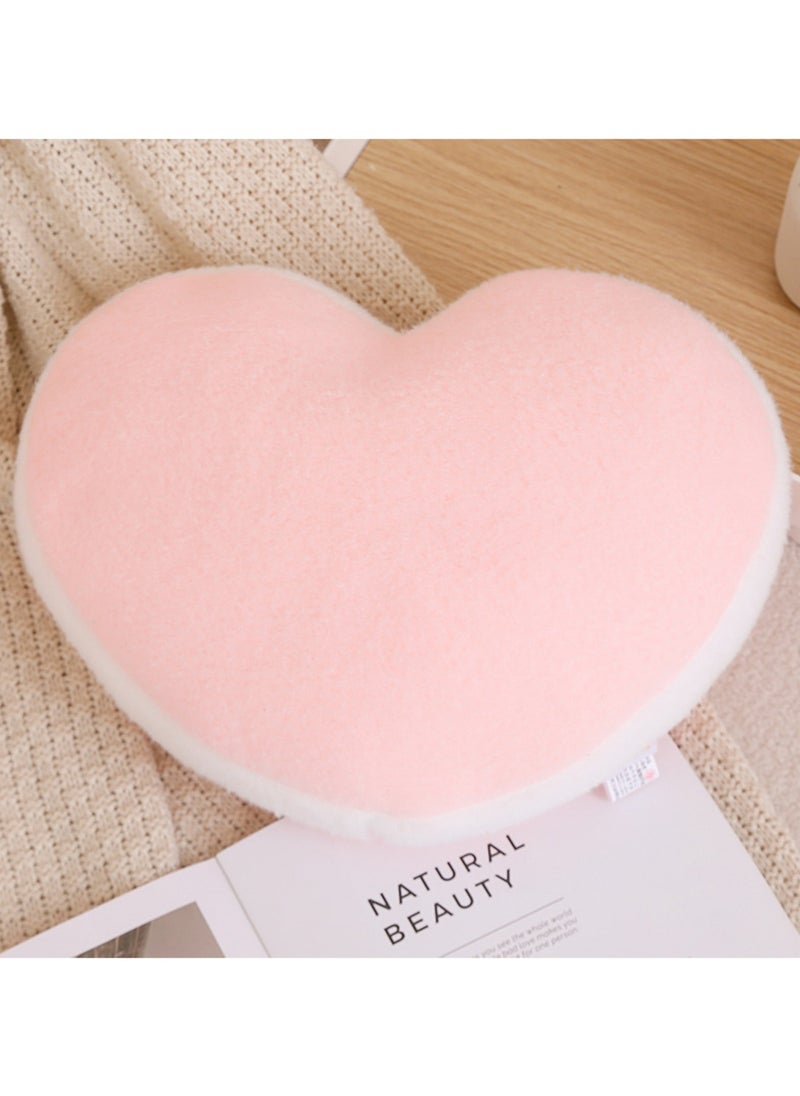 35 CM Cute Heart Shape Plush Toy Soft Stuffed Cartoon Doll For Girls And Boys All Ages Gift (Pink)