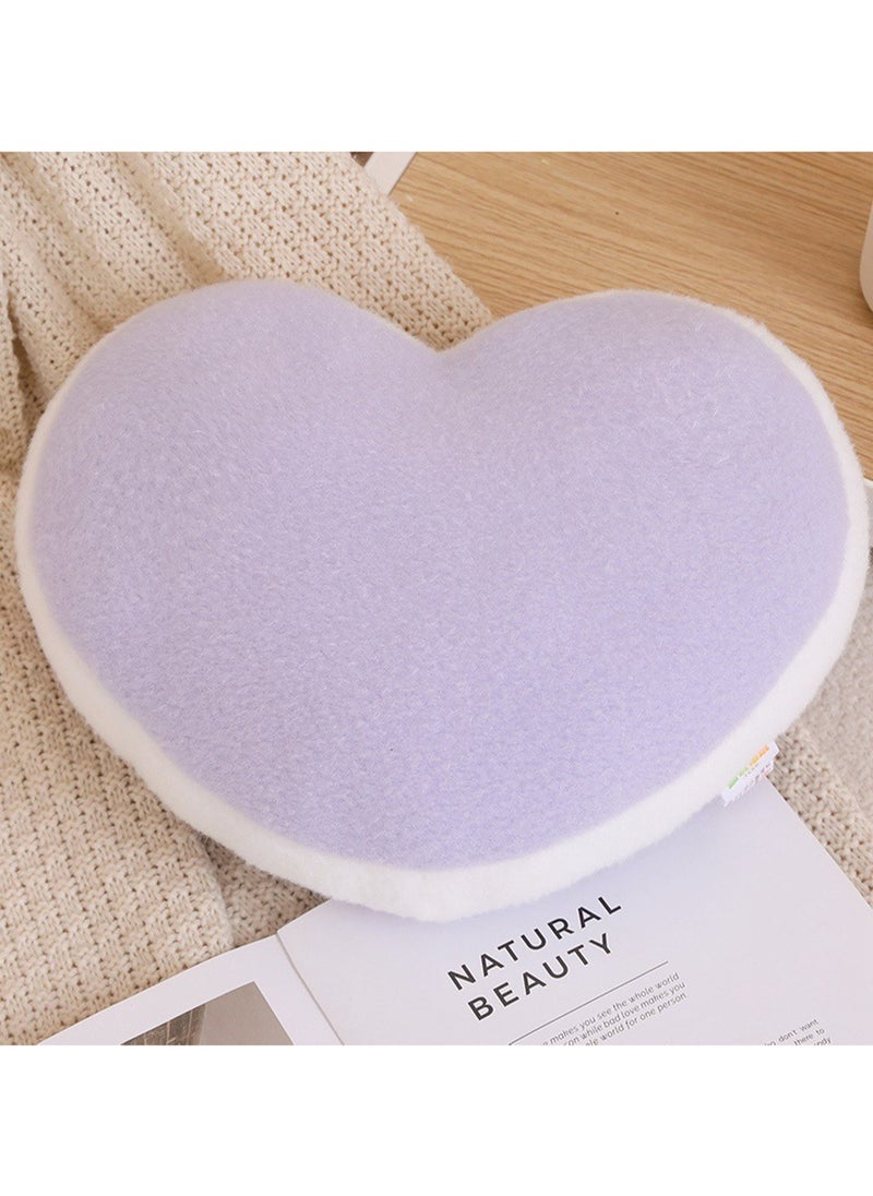 35 CM Cute Heart Shape Plush Toy Soft Stuffed Cartoon Doll For Girls And Boys All Ages Gift (Purple)