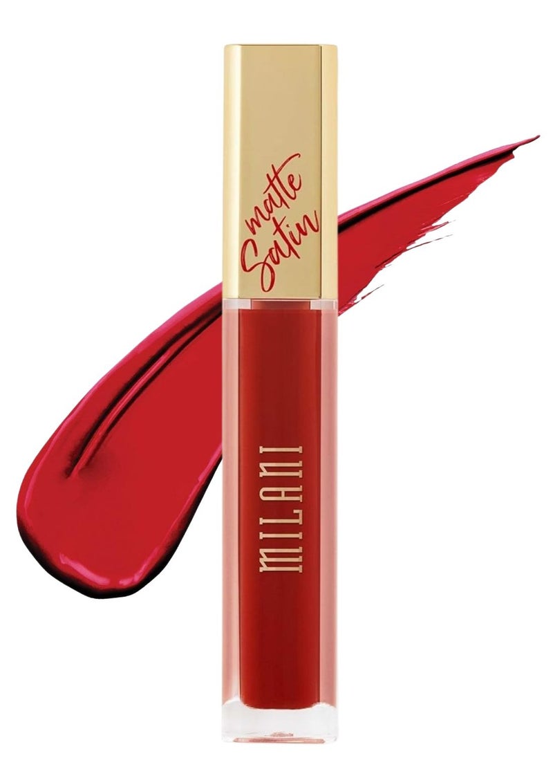 Milani Amore Satin Matte Lip Crème - Shade 10 (Satin) | Long-Lasting, Lightweight, Velvet-Matte Finish | Hydrating, Full-Coverage Liquid Lipstick