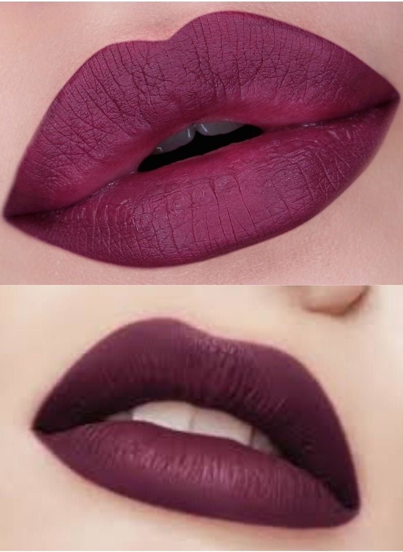 Milani Amore Satin Matte Lip Crème - Shade 06 Revel Berry Purple | Long-Lasting, Lightweight, Velvet-Matte Finish | Hydrating, Full-Coverage Liquid Lipstick