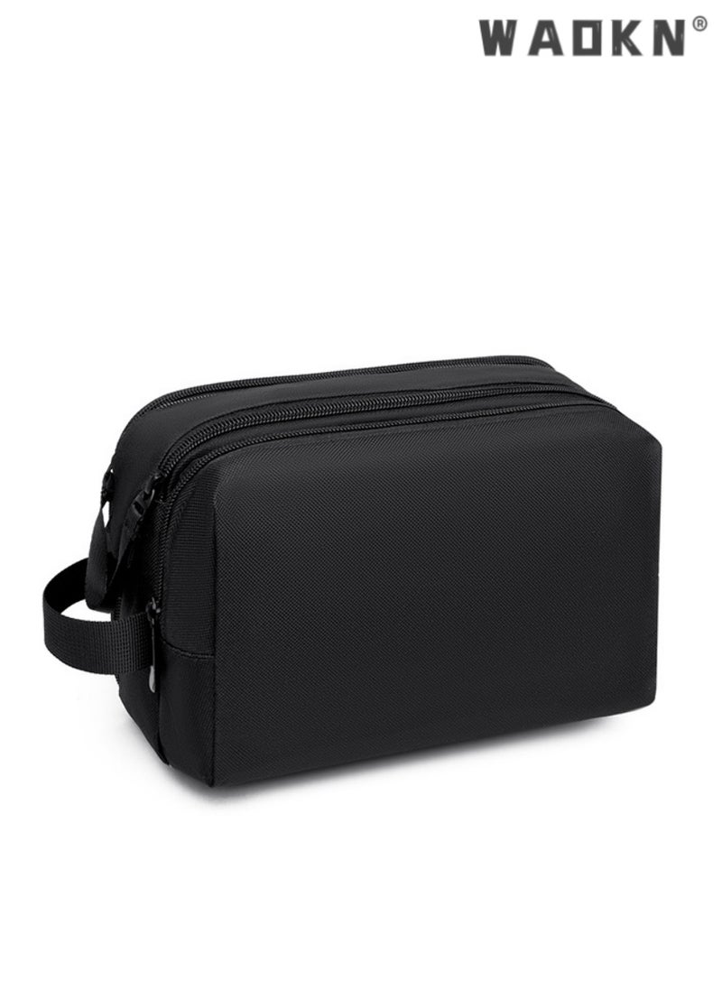 Enhanced Toiletry Bag for Men & Women - Ideal for Travel & Cosmetics with Double Zip Opening for Easy Access and Ample Large Storage Space for Maximum Organization