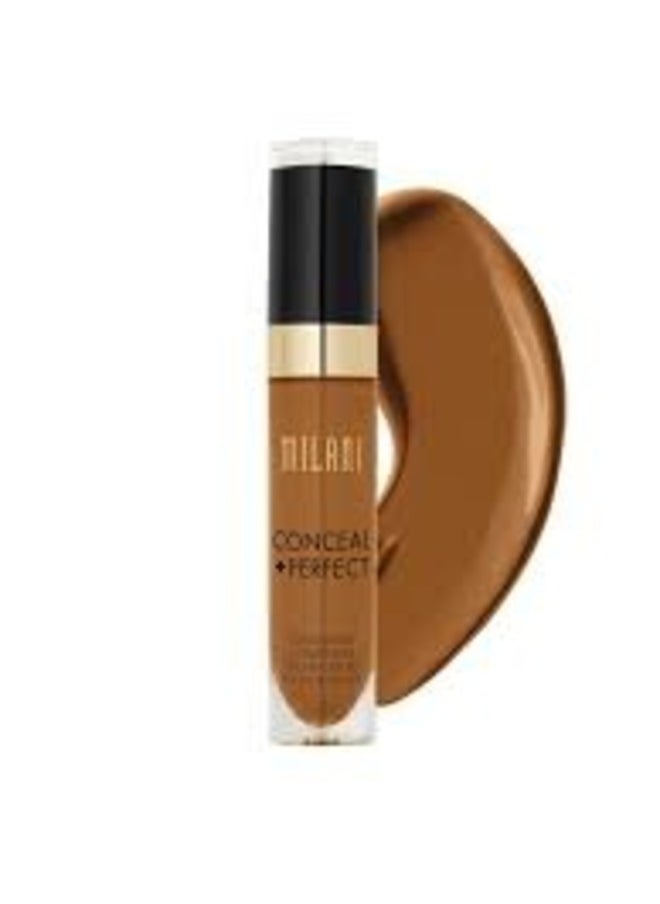 Milani Conceal + Perfect Longwear Concealer in 170 Warm Almond – Full Coverage, Lightweight Formula, 16-Hour Wear, Hydrating and Crease-Proof for Flawless Skin, 0.17 fl oz