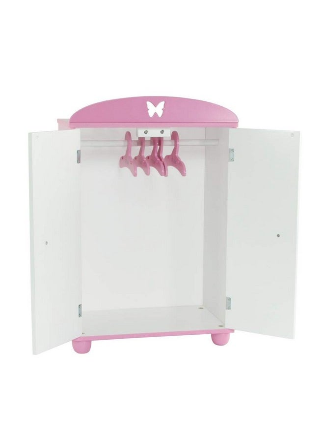 18 Inch Doll Wooden Furniture - Clothes & Accessories Storage Closet Armoire | 18