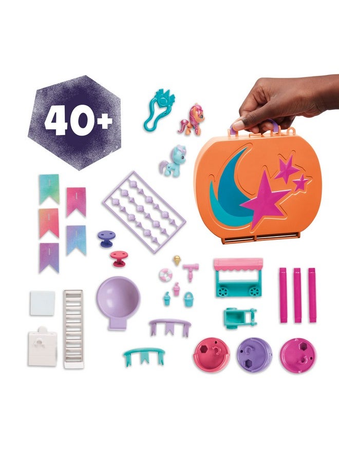 Mini Magic World Mini Creation Port-Pony Bay Creative Set With Sunny Starscout, Age 5 And Up