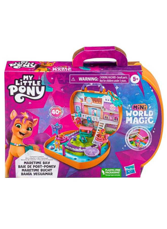 Mini Magic World Mini Creation Port-Pony Bay Creative Set With Sunny Starscout, Age 5 And Up