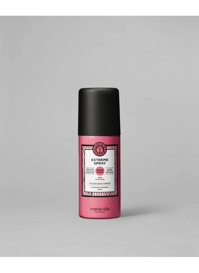 Extreme Spray, 3.4 Fl Oz, Hold 5/5, Antioxidant Preserves Hair Color, 100% Vegan & Sulfate/Paraben Free