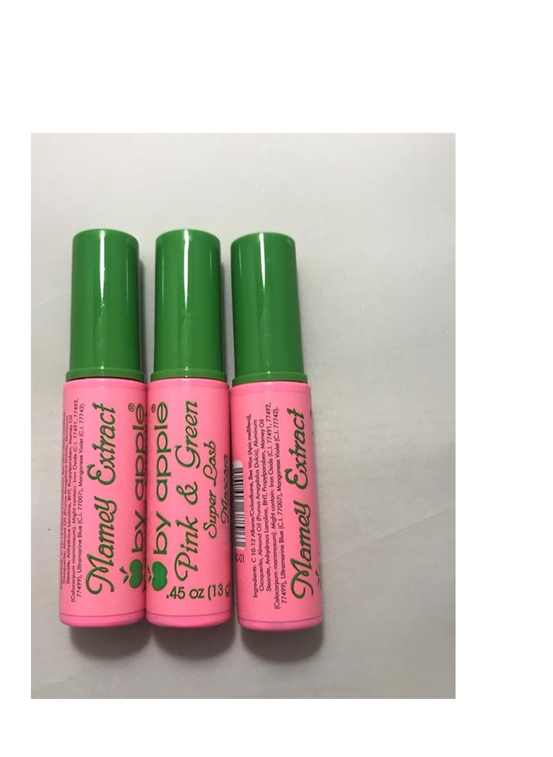 Mascara Super Lash- Pink & Green (Black) 3 PCS