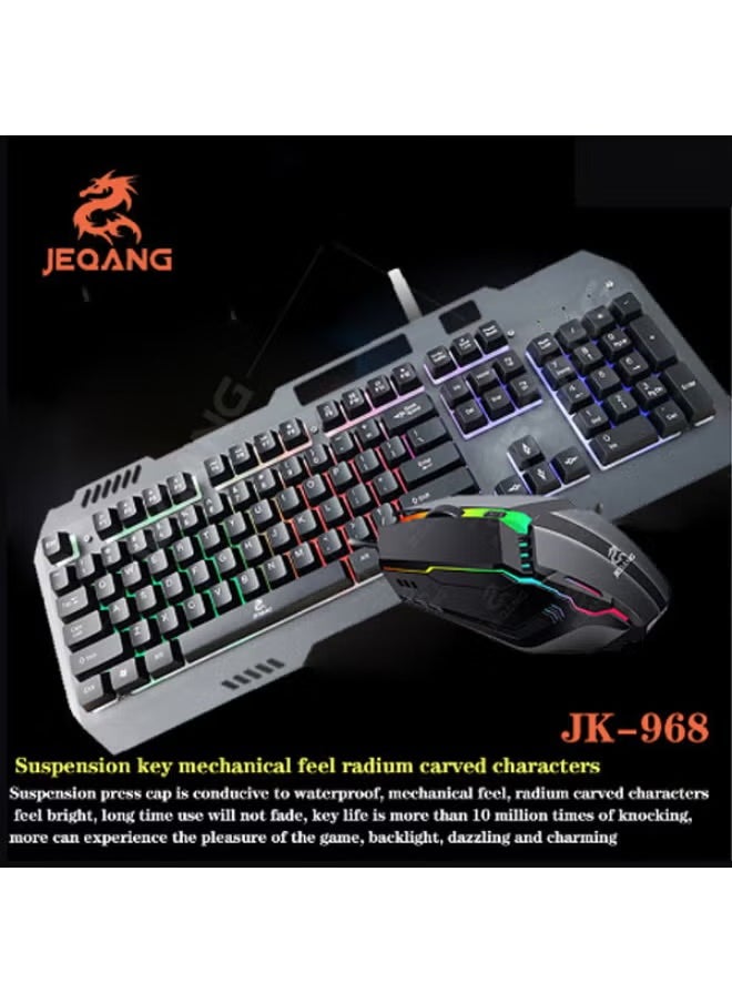 Mechanical Feel Keyboard and Optical Gaming Mouse Set – High-Performance Mechanical Keyboard Bundle with Responsive Keys & Precision Gaming Mouse – Ideal for Gaming, Work, and Productivity