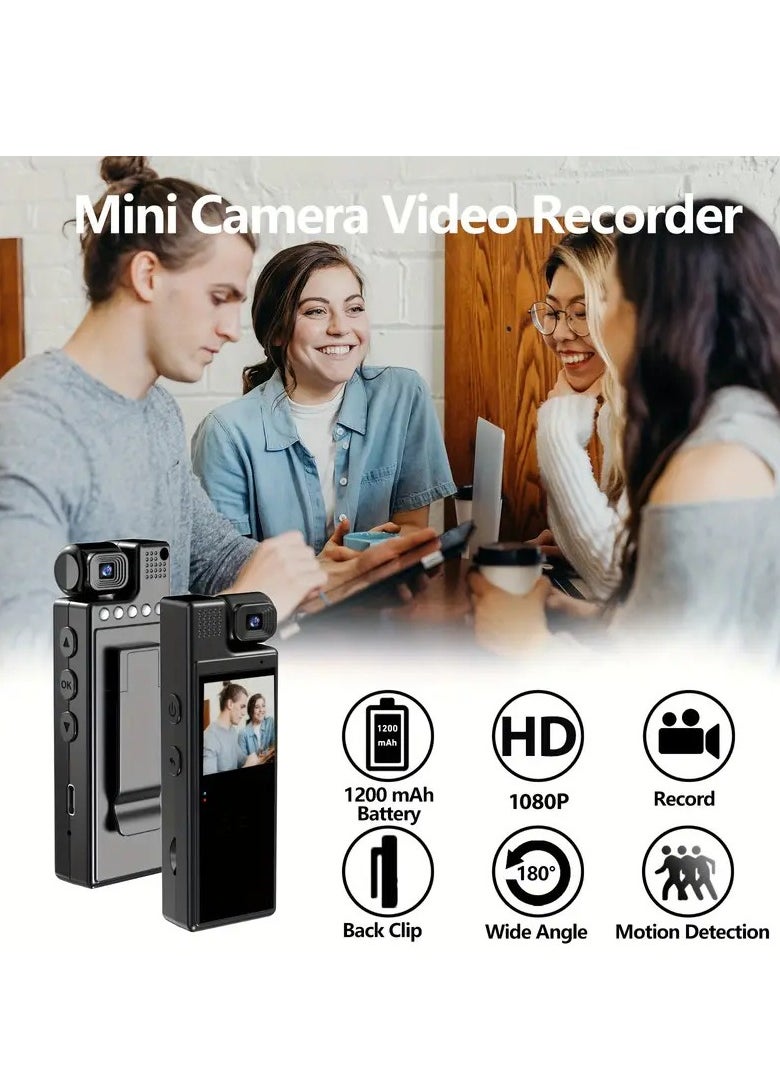 Action camera，Pocket camera，Body Camera with Audio and Video Recording.True HD 1080P 1.4 in Screen ，Waterproof 360 Action Camera, for Sports, Travel, Outdoor