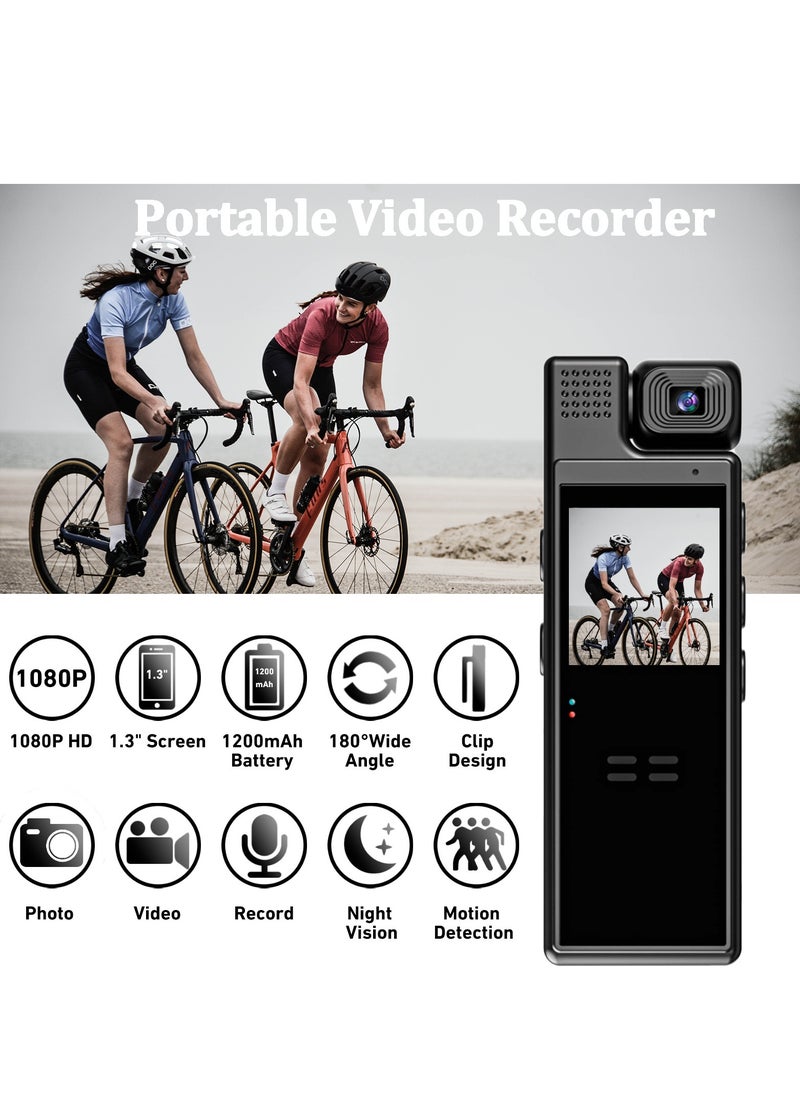 Action camera，Pocket camera，Body Camera with Audio and Video Recording.True HD 1080P 1.4 in Screen ，Waterproof 360 Action Camera, for Sports, Travel, Outdoor