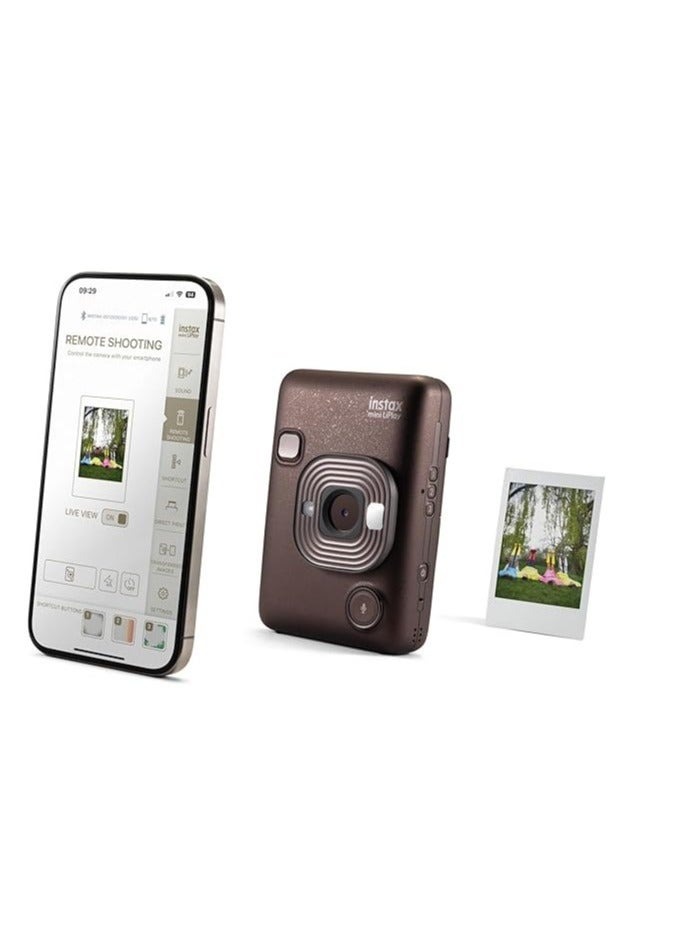 FUJIFILM INSTAX MINI LIPLAY HYBRID INSTANT CAMERA (DEEP BRONZE)