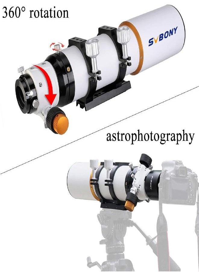 SV503 Telescope, 102mm F7 Extra Low Dispersion Achromatic Refractor OTA, Telescope for Adults High Powered, Micro-Reduction Rap Focuser & ED Lens, for Deep Sky & Planets Astrophotography