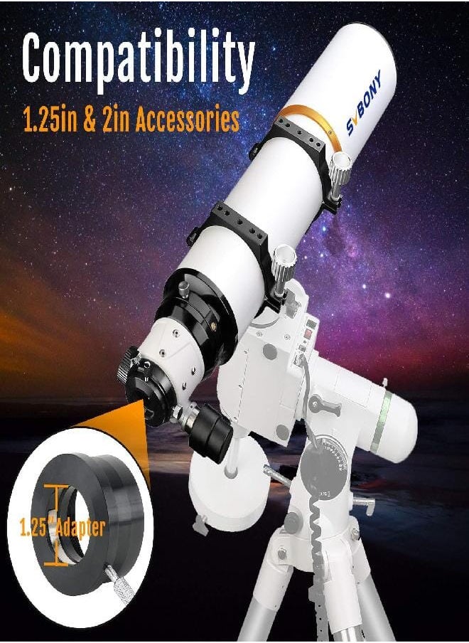 SV503 Telescope, 102mm F7 Extra Low Dispersion Achromatic Refractor OTA, Telescope for Adults High Powered, Micro-Reduction Rap Focuser & ED Lens, for Deep Sky & Planets Astrophotography