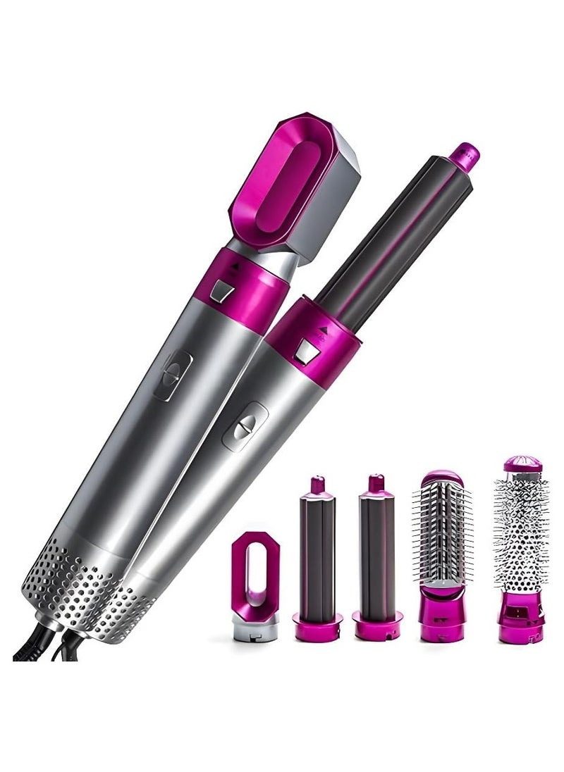 5-in-1 Hot Air Comb Home Use Straight Hair Curly Hair Blow Dryer Comb Multi-function Hair Styling Tool