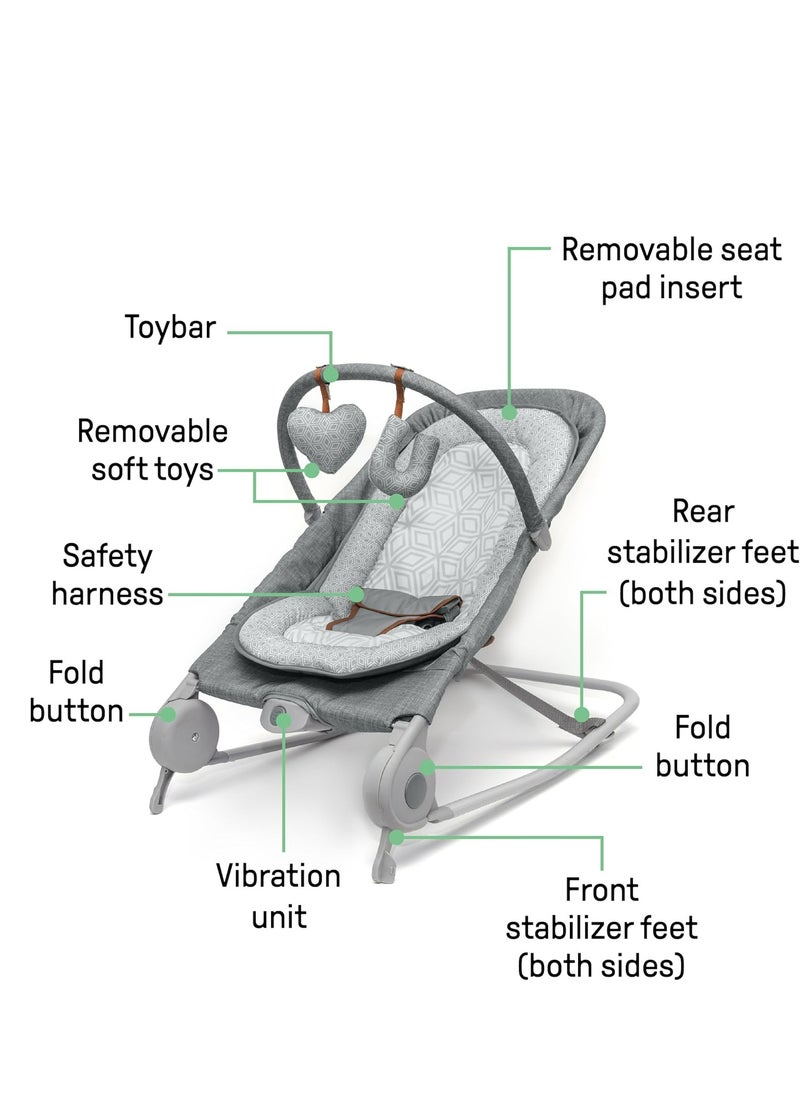 Bouncer & Rocker Duo 2 in 1 Swing and Bouncer, Convenient, Easy to Carry