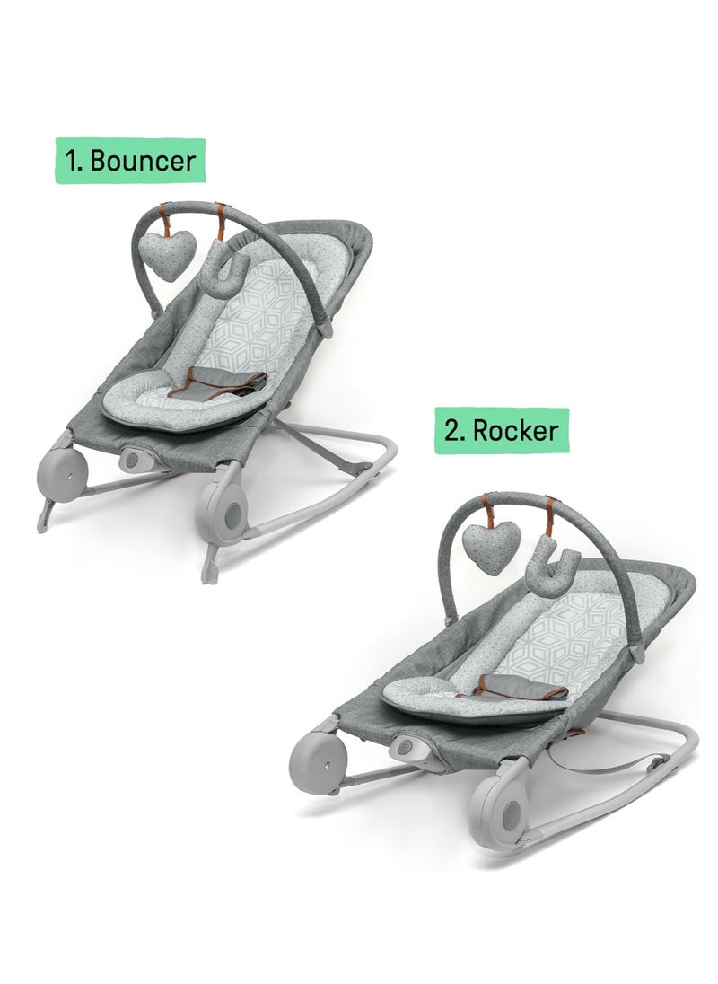 Bouncer & Rocker Duo 2 in 1 Swing and Bouncer, Convenient, Easy to Carry