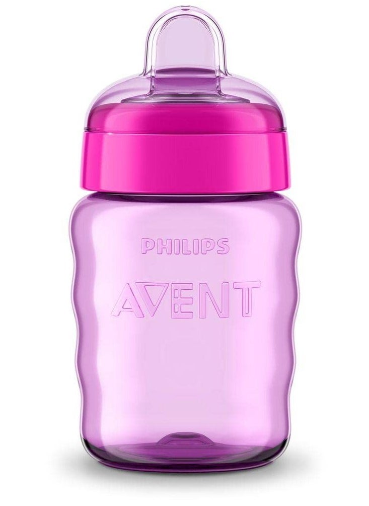 AVENT Philips Silicone Classic Spout Cup Without Handle | Pink/Purple | 260ml