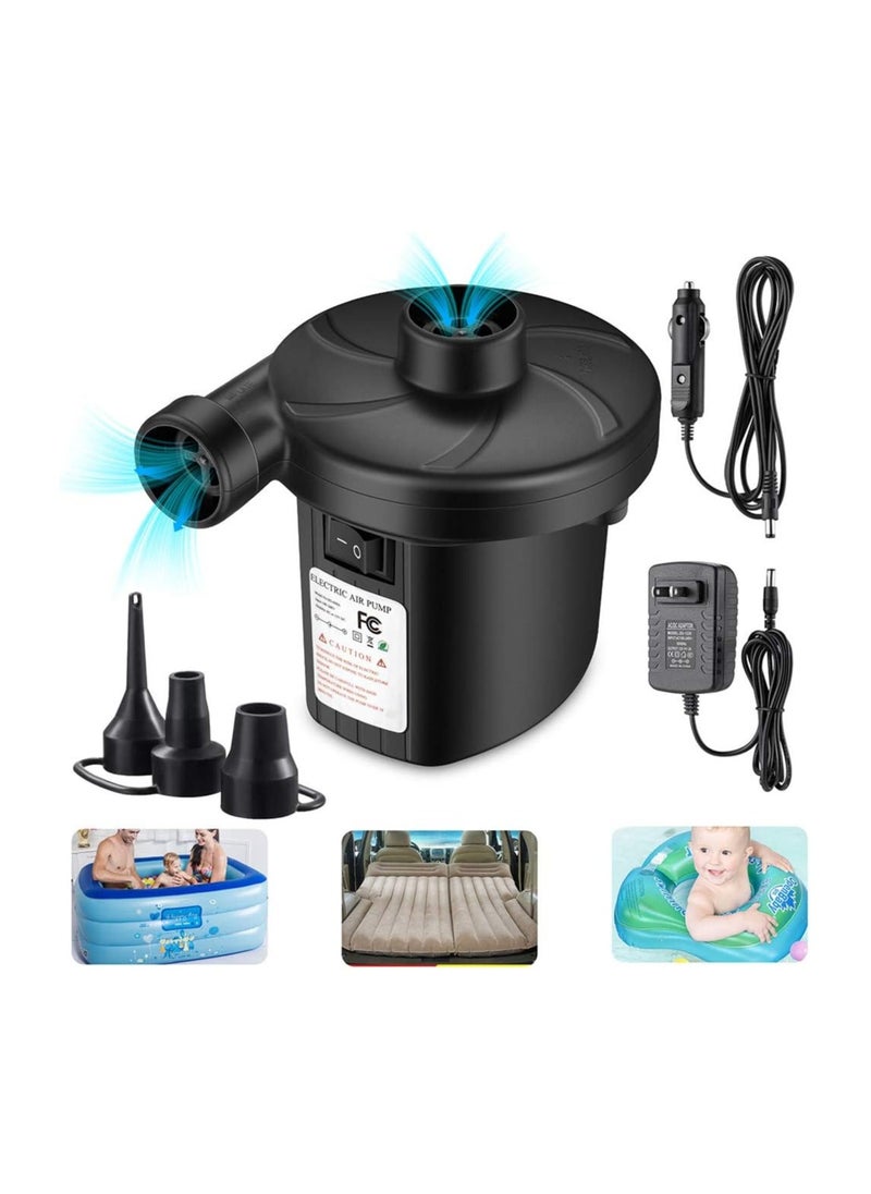 Air Pump for Air Mattress, Air Mattress Pump for Inflatables, Quick Fill Inflator Deflator Air Pump Perfect for Outdoor Camping Inflatable Boat Blow Up Pool Water Toy Car Air Bed